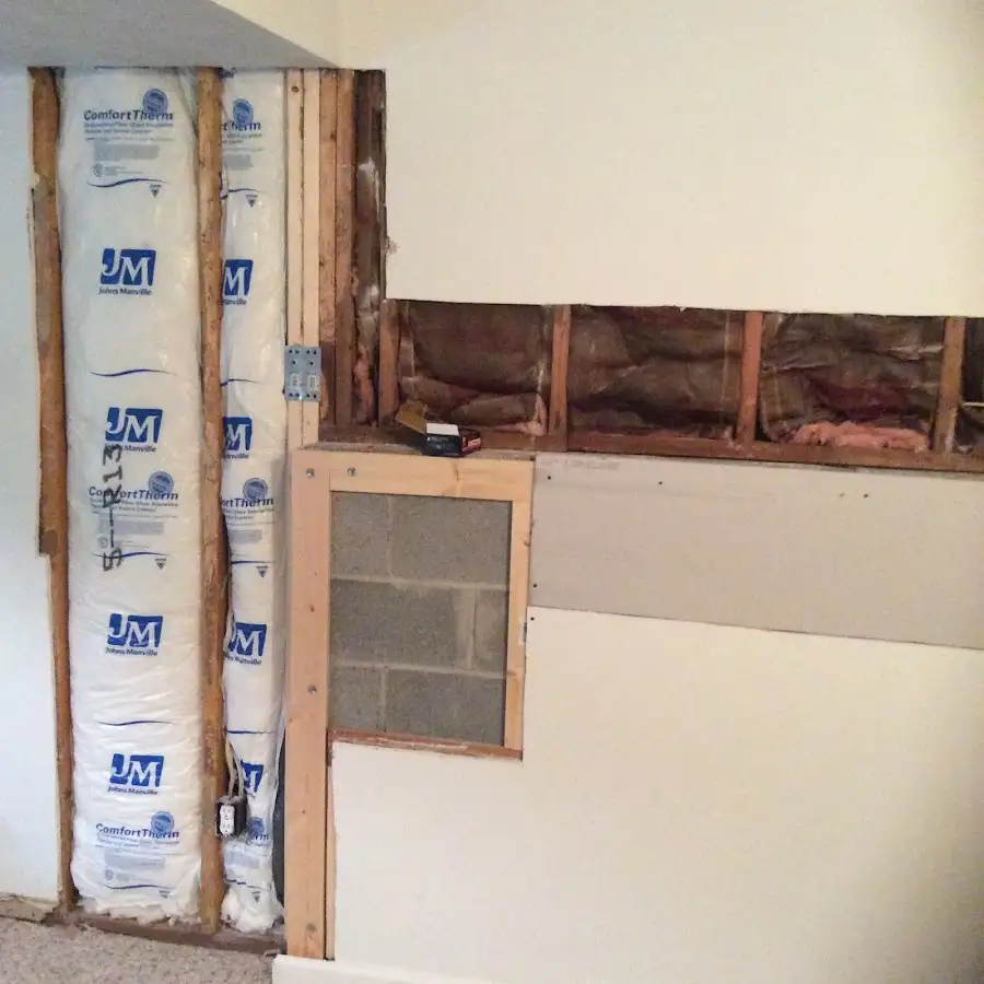 Wall insulation replacement during Contents Cleaning & Restoration in Bon Air